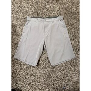 Burnside Gray Hybrid Shorts Men 36 Performance Stretch Zip Pocket Golf Outdoor